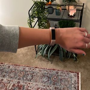 Rose gold Fitbit
